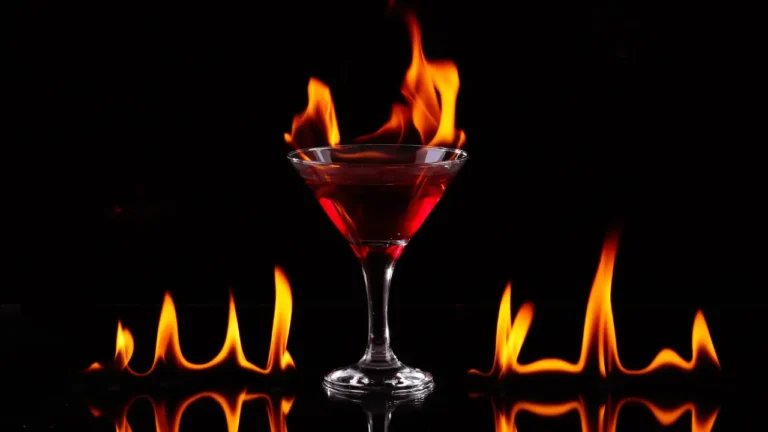 Imagem de um flaming cocktail