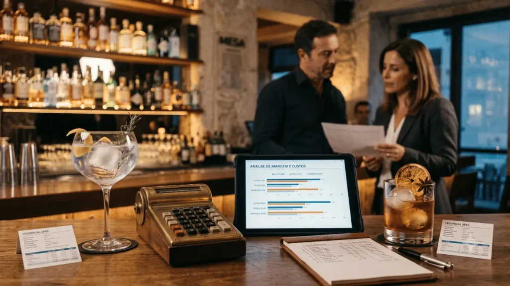 homem e mulher analisando o ROI consultoria bar