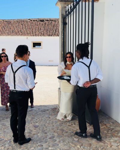 Um welcome drink para o casamento de Pedro e Mariana